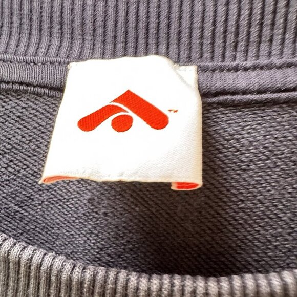 FITFLOP Made in Italy Small Navy Cotton Long Sleeves Ribbed Side Sweatshirt - Picture 4 of 7